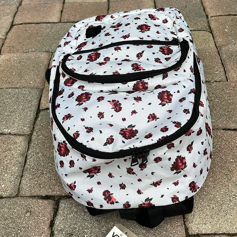 VANS Ranger 2 Prints Roses White Women's Backpack VN0A7UFM3KS NWT